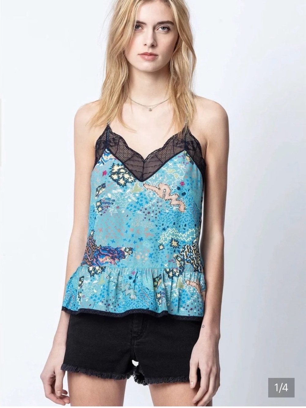 Zadig & Voltaire Celeste Glam Lace-Trim Camisole